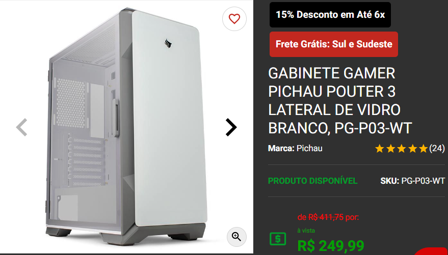 Review do gabinete gamer Pouter 3: Design funcional e espaço de sobra Captura de tela 2024 10 07 122101.png