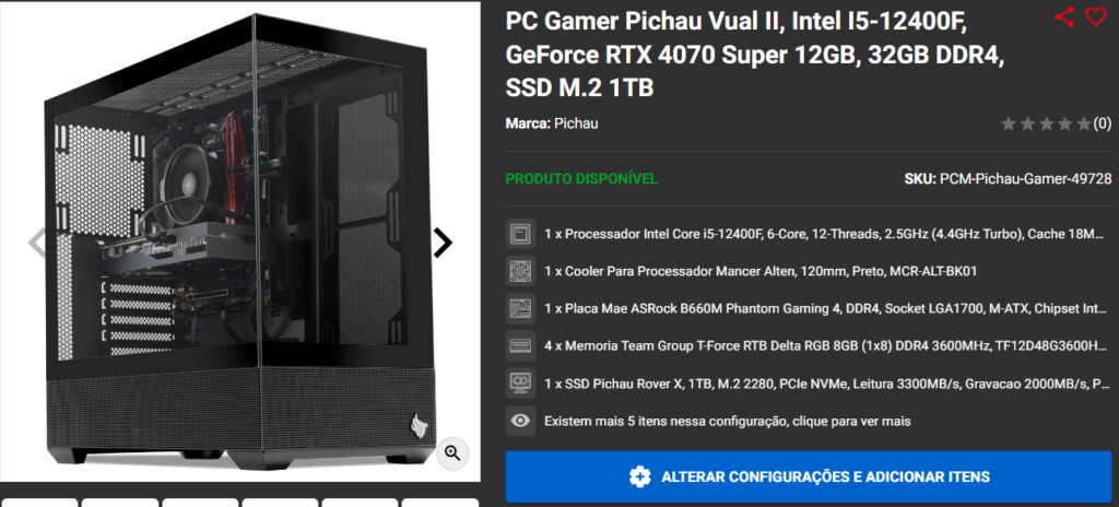 Promo BGS: 3 opções de PCs Gamer com RTX 4070 Super 3 Promo BGS: 3 opções de PCs Gamer com RTX 4070 Super Captura de tela 2024 10 07 142009