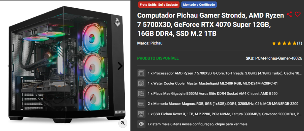 Promo BGS: 3 opções de PCs Gamer com RTX 4070 Super 4 Promo BGS: 3 opções de PCs Gamer com RTX 4070 Super Captura de tela 2024 10 07 142333