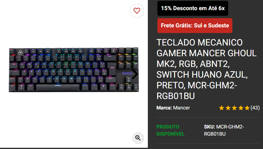 Teclado mecânico: 3 opções de Switch Azul por menos de R$ 200 4 Teclado mecânico: 3 opções de Switch Azul por menos de R$ 200 Captura de tela 2024 10 07 144356.png