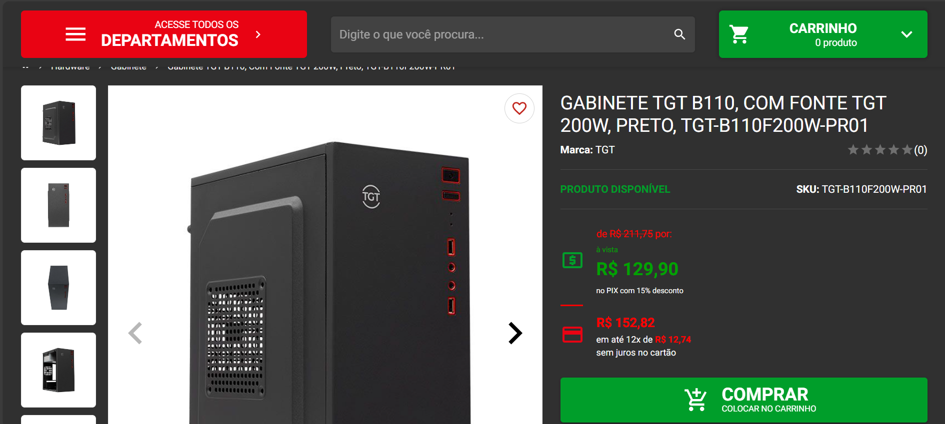 BGS 24: gabinetes TGT estão em promoção na Pichau durante o evento, confira 4 TGT