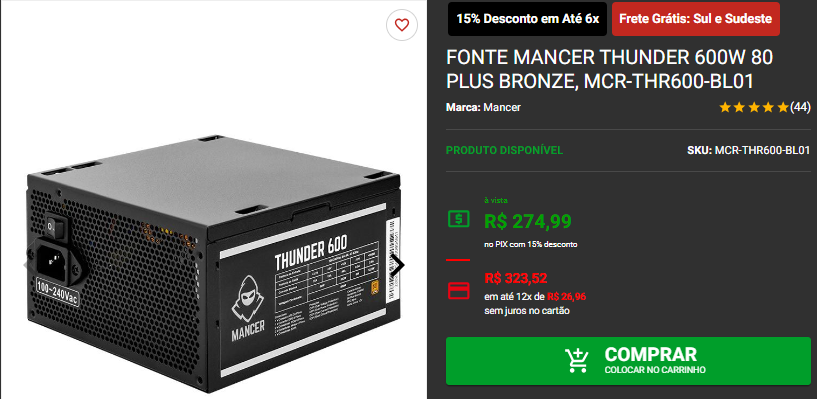 Confira quanto custa a configuração de um PC Gamer exposto na BGS 24 6 Confira quanto custa a configuração de um PC Gamer exposto na BGS 24 Captura de tela 2024 10 15 165141.png