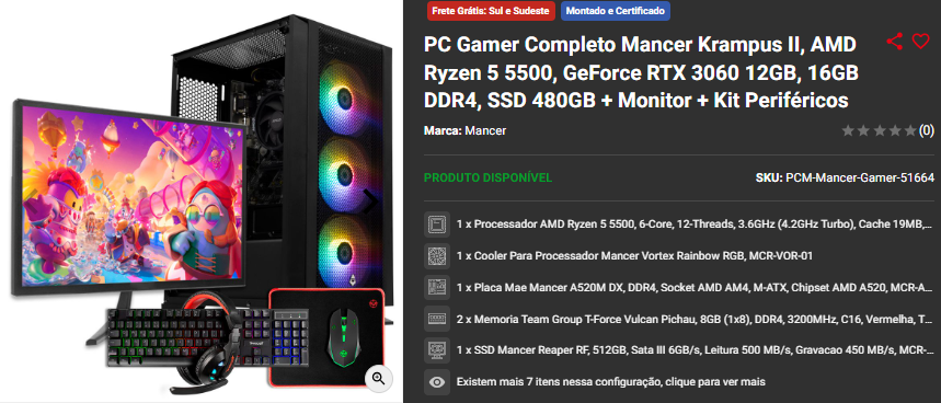 Promoção de Halloween: 3 Setups Gamers completos na Pichau 3 Promoção de Halloween: 3 Setups Gamers completos na Pichau Captura de tela 2024 10 15 172532.png
