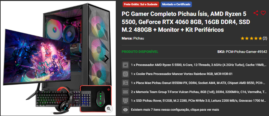 Promoção de Halloween: 3 Setups Gamers completos na Pichau 4 Promoção de Halloween: 3 Setups Gamers completos na Pichau Captura de tela 2024 10 15 172731.png
