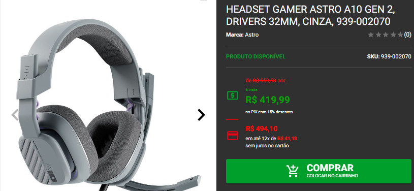 Headset Gamer: 3 opções intermediárias em promoção na Pichau Captura de tela 2024 10 16 173035.png