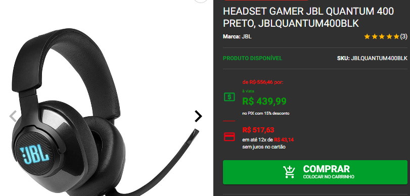 Headset Gamer: 3 opções intermediárias em promoção na Pichau Captura de tela 2024 10 16 173645.png
