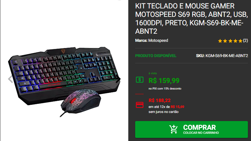 Kit Gamer: 3 opções de kits com teclado e mouse na Pichau 3 Kit Gamer: 3 opções de kits com teclado e mouse na Pichau Captura de tela 2024 10 17 175139.png