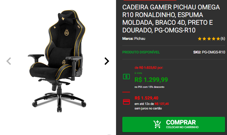 Cadeira gamer: 3 opções de alta qualidade disponíveis na Pichau 4 Cadeira gamer: 3 opções de alta qualidade disponíveis na Pichau Captura de tela 2024 10 17 181414.png