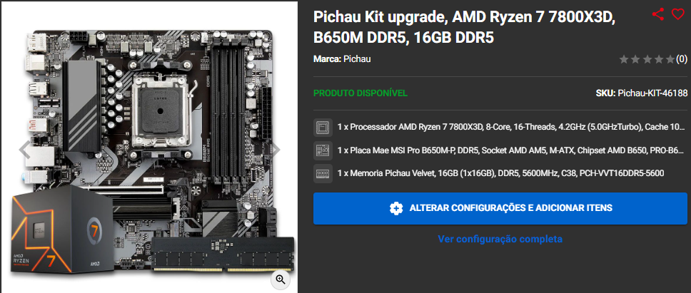 Kit Upgrade: Confira 3 opções em promoção no site da Pichau 3 Kit Upgrade: Confira 3 opções em promoção no site da Pichau Captura de tela 2024 10 18 162657.png