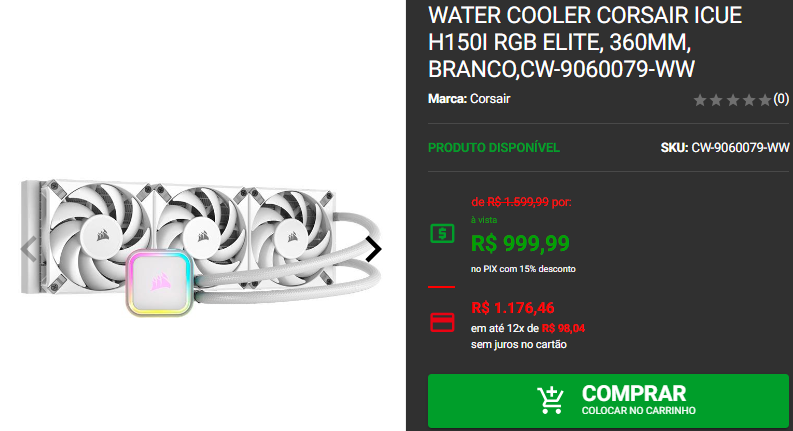 Water cooler 360mm: 3 opções em promoção no site da Pichau 2 Water cooler 360mm: 3 opções em promoção no site da Pichau Captura de tela 2024 10 23 170711.png