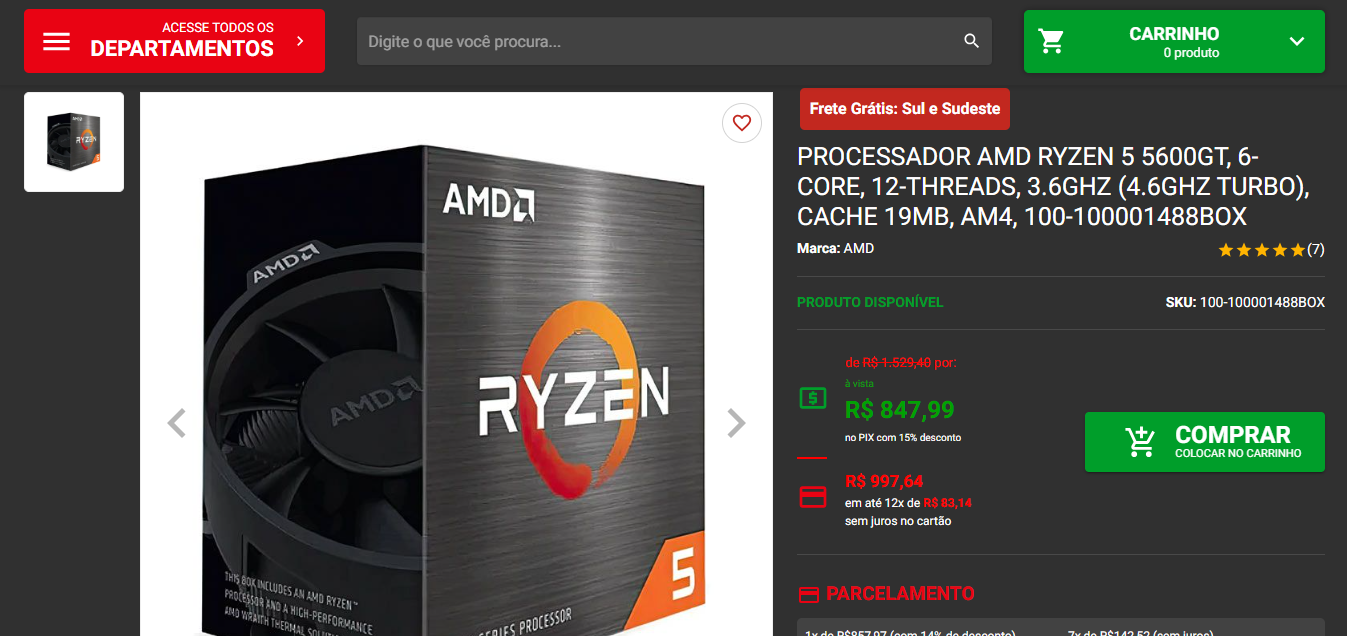 AMD Ryzen 5 5600GT: Review completo do processador de seis núcleos 2 AMD Ryzen 5 5600GT