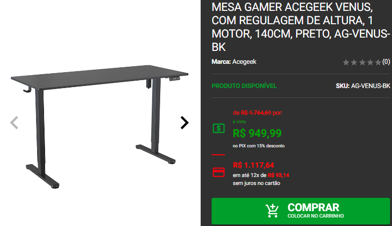 Mesa Gamer: 3 opções em promoção no site da Pichau 3 Mesa Gamer: 3 opções em promoção no site da Pichau Captura de tela 2024 10 24 134610.png