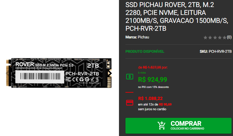SSD 2TB: 3 opções em promoção no site da Pichau 2 SSD 2TB: 3 opções em promoção no site da Pichau Captura de tela 2024 10 25 182200.png