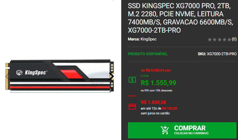 SSD 2TB: 3 opções em promoção no site da Pichau 4 SSD 2TB: 3 opções em promoção no site da Pichau Captura de tela 2024 10 25 182654.png