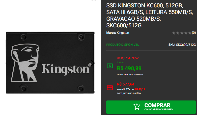 SSD: 3 opções SATA III em promoção no site da Pichau 2 SSD: 3 opções SATA III em promoção no site da Pichau Captura de tela 2024 10 28 172453.png