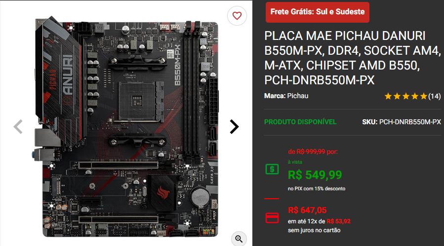 Super Prumo Pichau: 3 opções de Placa Mãe AMD em promoção 3 Super Prumo Pichau: 3 opções de Placa Mãe AMD em promoção Capture2024 10 08 165507.png