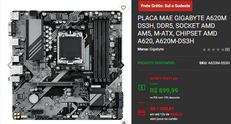 Super Prumo Pichau: 3 opções de Placa Mãe AMD em promoção 4 Super Prumo Pichau: 3 opções de Placa Mãe AMD em promoção Capture2024 10 08 170407.png