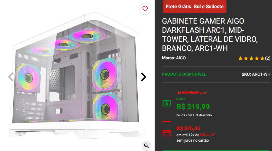 Gabinete Micro ATX: 3 opções por menos de R$ 400 na Pichau Capture2024 10 09 172938.png