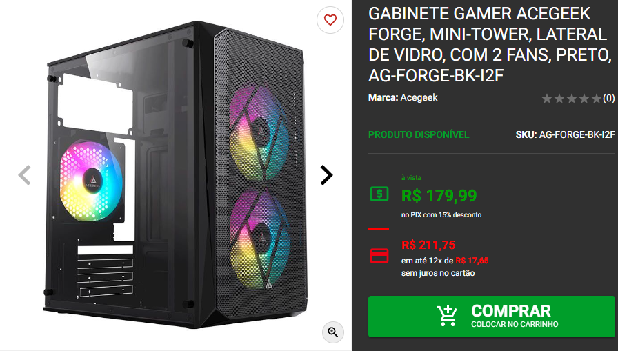 Gabinete Micro ATX: 3 opções por menos de R$ 400 na Pichau Capture2024 10 09 173215.png