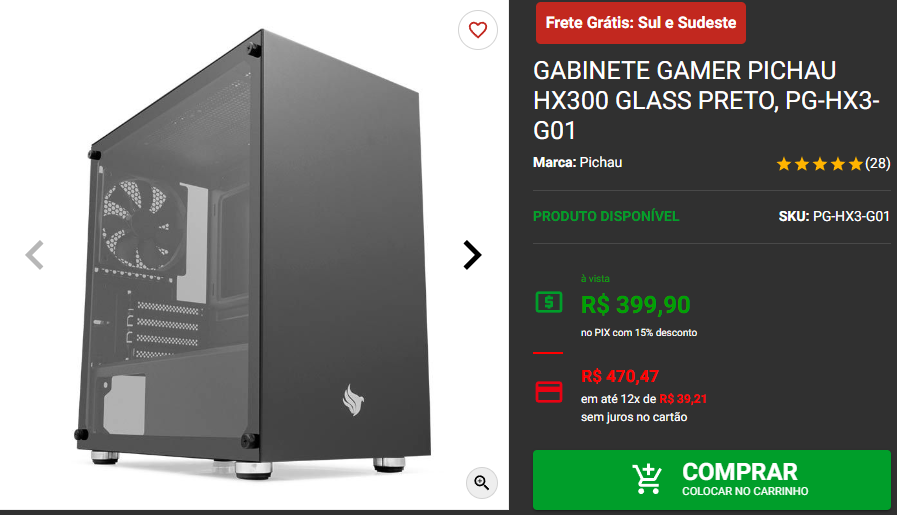 Gabinete Micro ATX: 3 opções por menos de R$ 400 na Pichau Capture2024 10 09 173608.png