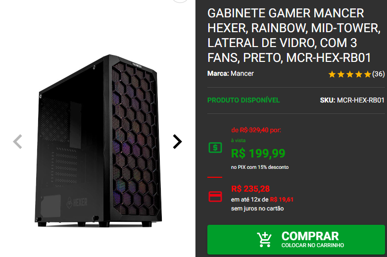 Gabinete Gamer: 3 opções com iluminação RGB por menos de R$ 200 3 Gabinete Gamer: 3 opções com iluminação RGB por menos de R$ 200 Capture2024 10 10 182407.png