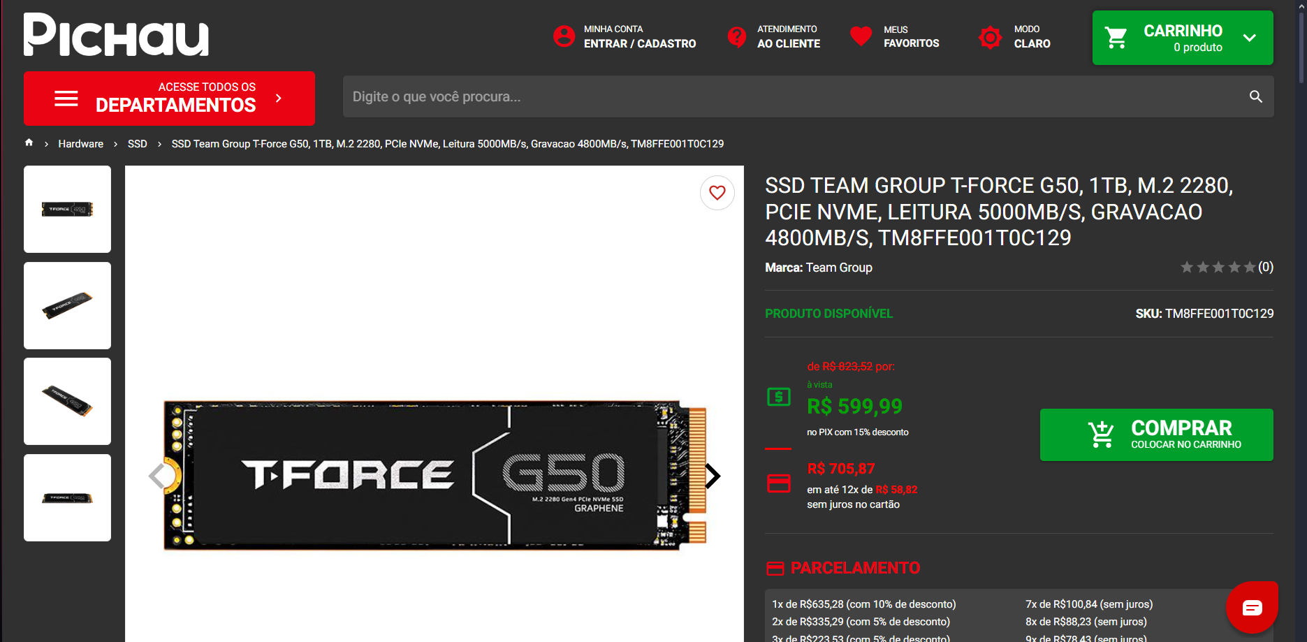 SSD 1TB TeamGroup T-Force G50: A velocidade que todo gamer precisa 2 SSD 1TB