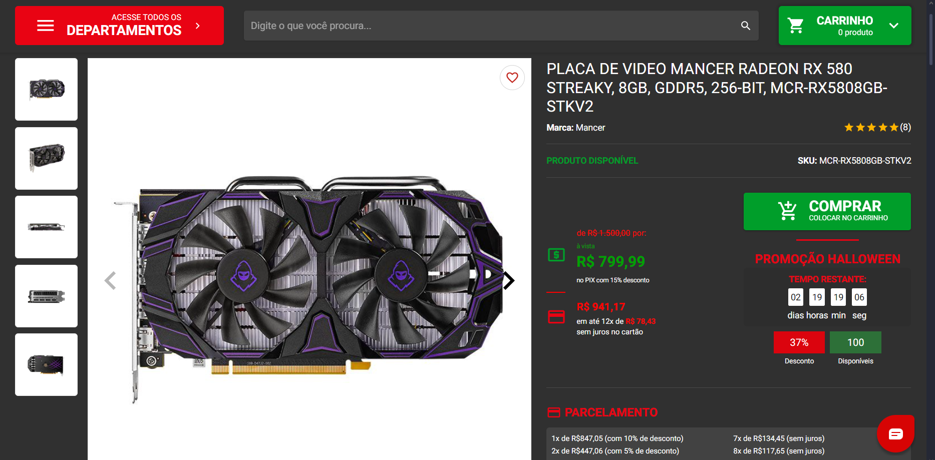 Mancer Radeon RX 580 Streaky em promoção na Pichau, saiba tudo sobre a GPU 2 RX 580
