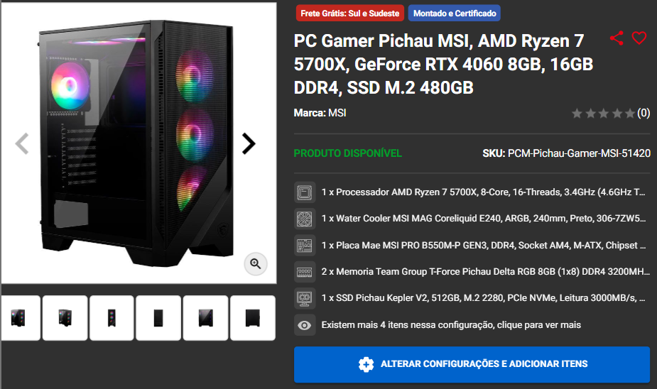 PC Gamer Completo: 3 opções com placa de vídeo 4060 na Pichau 3 PC Gamer Completo: 3 opções com placa de vídeo 4060 na Pichau Captura de tela 2024 11 01 170726.png