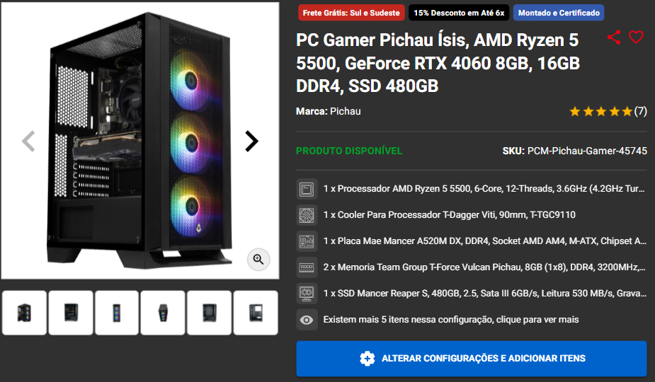 PC Gamer Completo: 3 opções com placa de vídeo 4060 na Pichau 2 PC Gamer Completo: 3 opções com placa de vídeo 4060 na Pichau Captura de tela 2024 11 01 170758.png