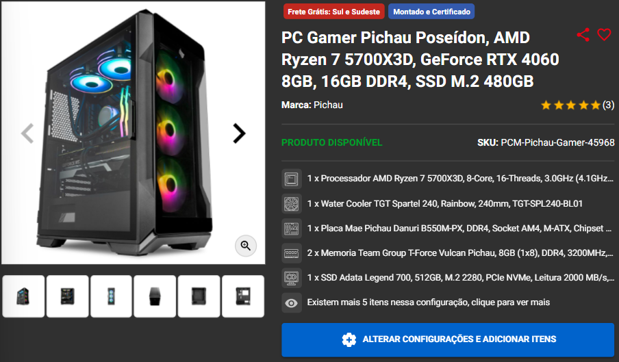 PC Gamer Completo: 3 opções com placa de vídeo 4060 na Pichau 4 PC Gamer Completo: 3 opções com placa de vídeo 4060 na Pichau Captura de tela 2024 11 01 171041.png