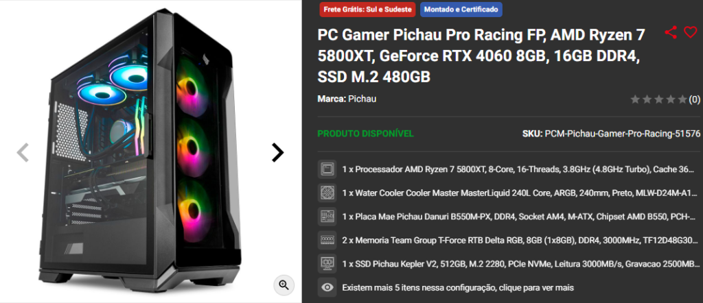 Super promoção: 3 PCs Gamers de alto desempenho para aproveitar a Black Friday 2 Super promoção: 3 PCs Gamers de alto desempenho para aproveitar a Black Friday Captura de tela 2024 11 04 180838