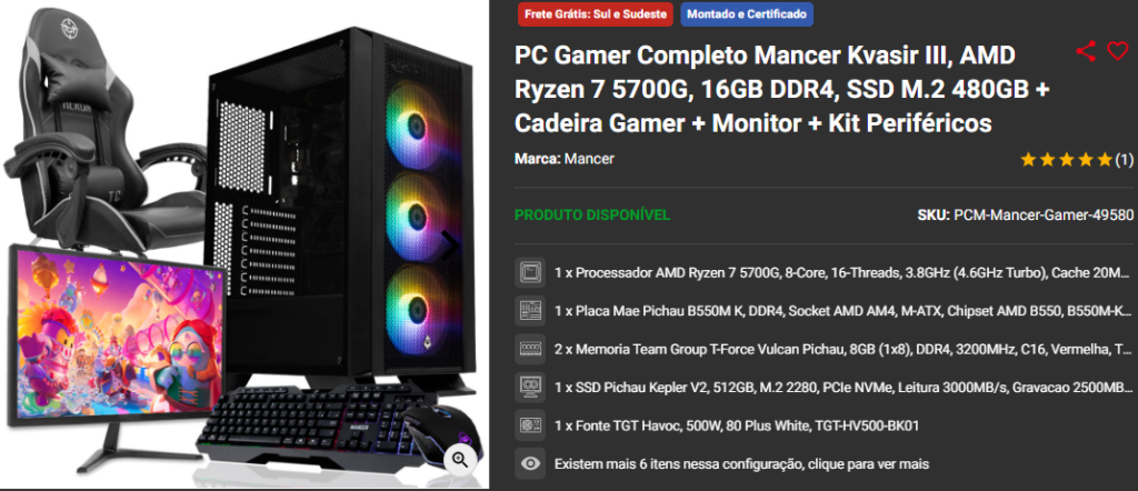 Black Friday 24: 3 PCs Gamers para aproveitar as promoções na Pichau 2 Black Friday 24: 3 PCs Gamers para aproveitar as promoções na Pichau Captura de tela 2024 11 05 163339