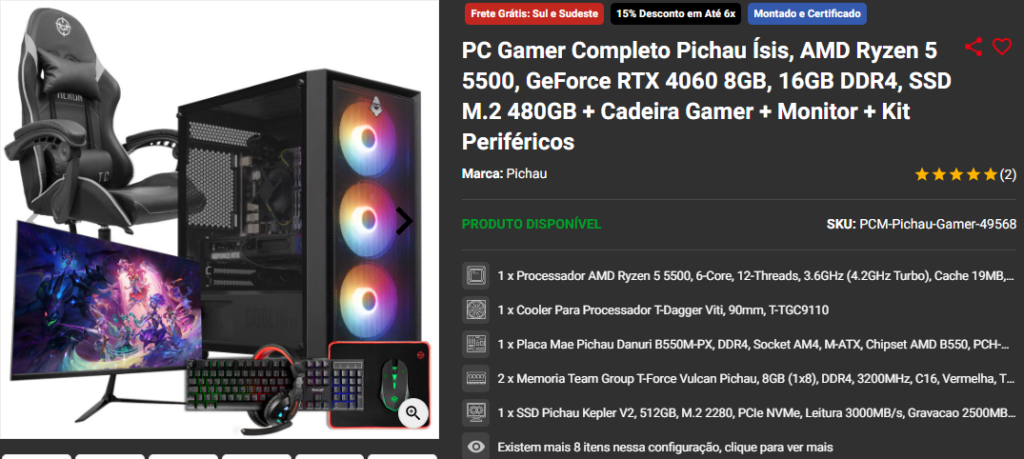 Black Friday 24: 3 PCs Gamers para aproveitar as promoções na Pichau 4 Black Friday 24: 3 PCs Gamers para aproveitar as promoções na Pichau Captura de tela 2024 11 05 163813