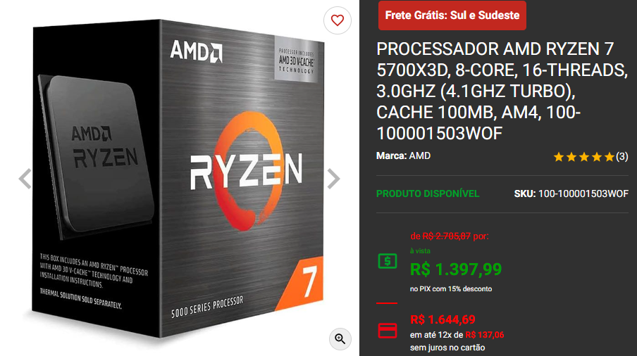 Processador High-End: 3 opções da AMD na Pichau 2 Processador High-End: 3 opções da AMD na Pichau Captura de tela 2024 11 08 174611.png