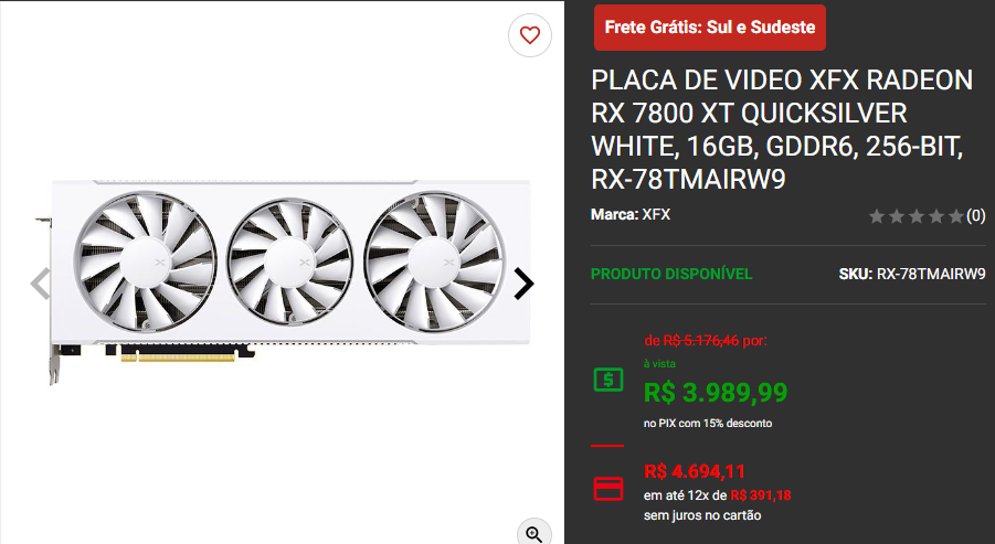 Placa de vídeo: 3 Radeon RX em promoção na Pichau 3 Placa de vídeo: 3 Radeon RX em promoção na Pichau Captura de tela 2024 11 08 220715.png