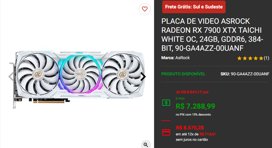 Placa de vídeo: 3 Radeon RX em promoção na Pichau 4 Placa de vídeo: 3 Radeon RX em promoção na Pichau Captura de tela 2024 11 08 220937.png