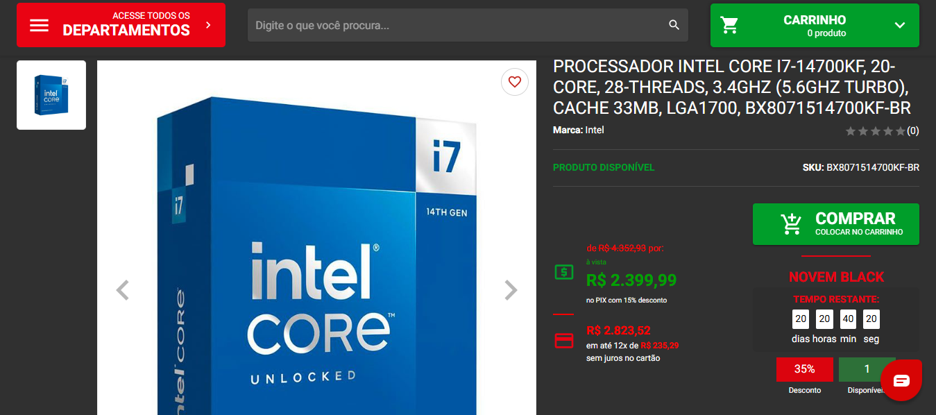 Processador Intel em promoção na NovemBlack da Pichau: veja opções 3 Processador