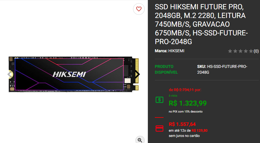 SSD em promoção: confira 3 opções M.2 de alta velocidade na Pichau Captura de tela 2024 11 11 182646.png