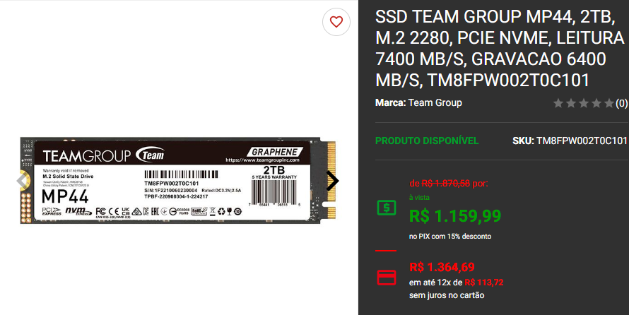 SSD em promoção: confira 3 opções M.2 de alta velocidade na Pichau Captura de tela 2024 11 11 183358.png