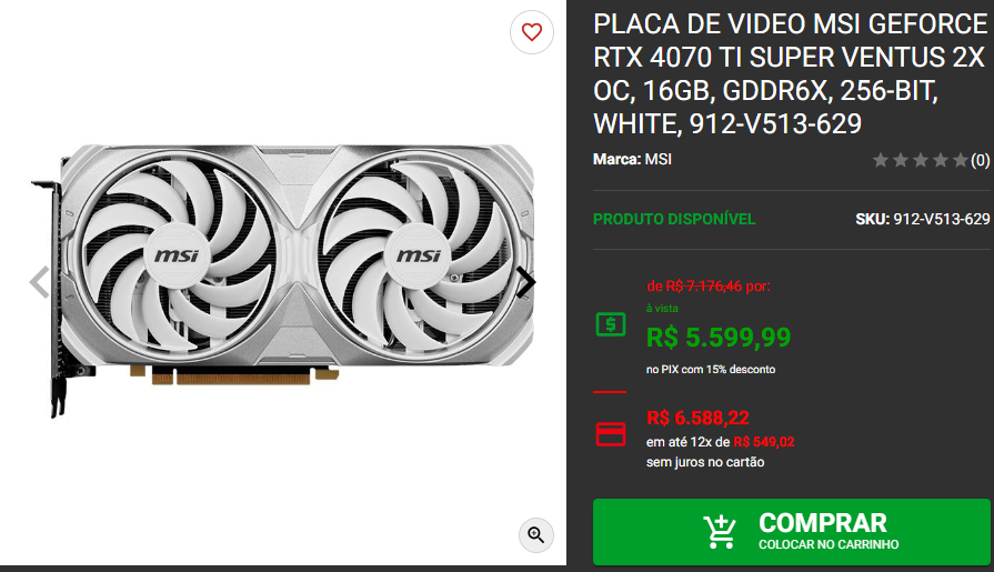 Montamos um PC Gamer branco com Promoção Economizando 1.500 Reais Captura de tela 2024 11 12 183633.png