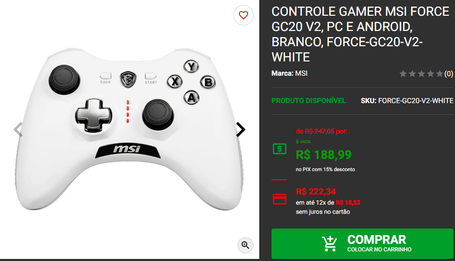 Controle gamer: 3 opções por menos de R$200 no site da Pichau 4 Controle gamer: 3 opções por menos de R$200 no site da Pichau Captura de tela 2024 11 13 153838.png
