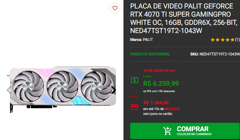 Placa de vídeo GeForce: 3 opções do modelo Palit em promoção 3 Placa de vídeo GeForce: 3 opções do modelo Palit em promoção Captura de tela 2024 11 14 131700.png