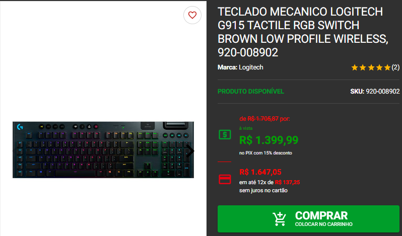 Teclado Mecânico: 3 dos melhores teclados disponíveis em promoção na Pichau 3 Teclado Mecânico: 3 dos melhores teclados disponíveis em promoção na Pichau Captura de tela 2024 11 14 184107.png