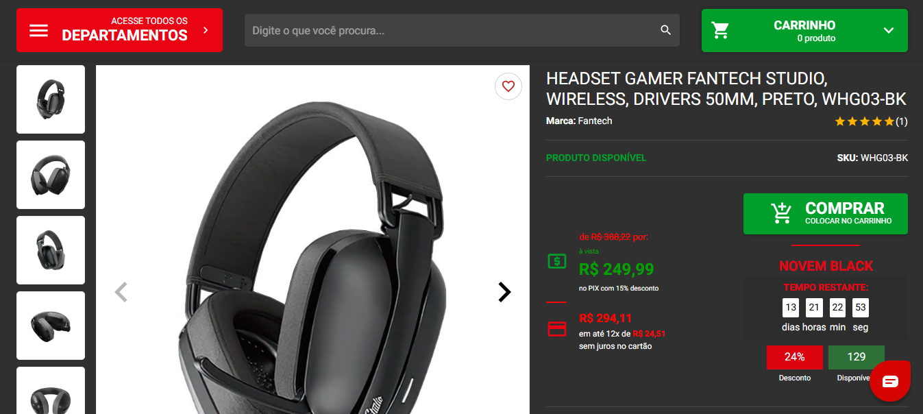 Setup completo de periféricos para streamers em promoção na NovemBlack da Pichau 4 Periféricos