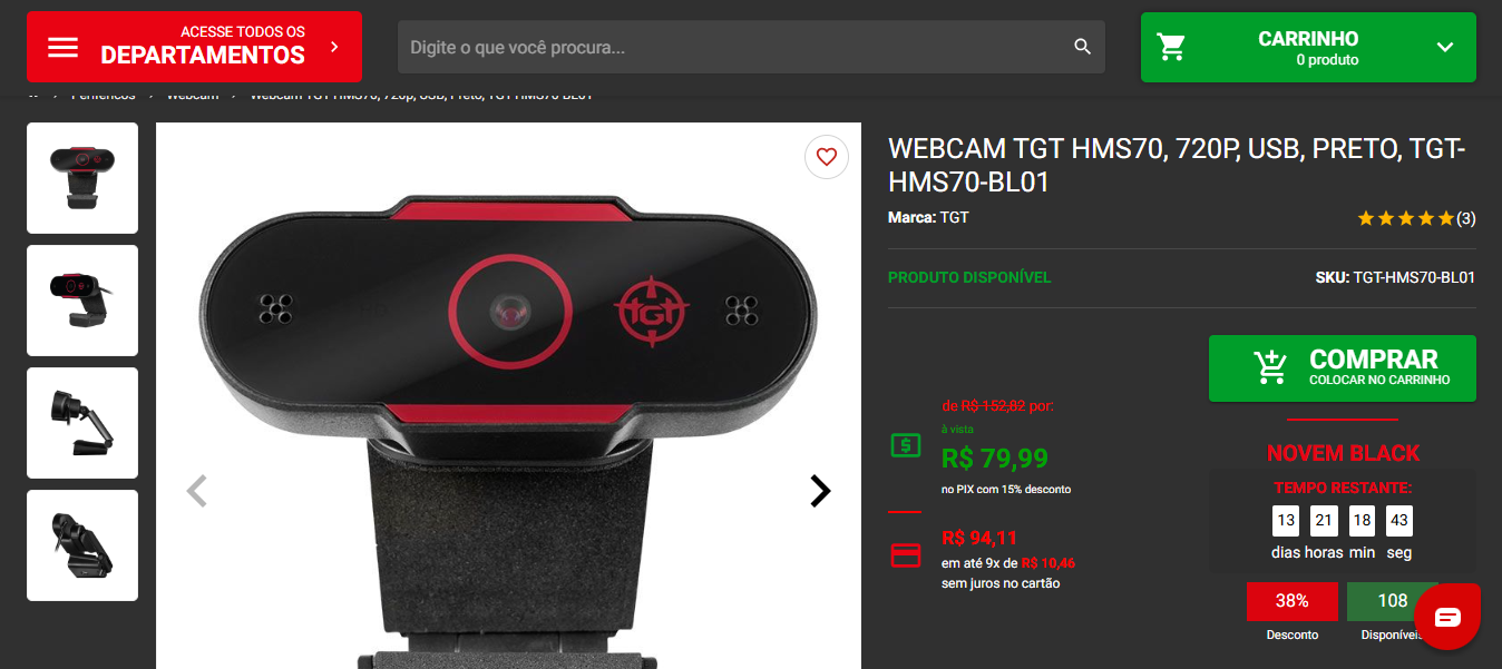 Setup completo de periféricos para streamers em promoção na NovemBlack da Pichau 5 Periféricos