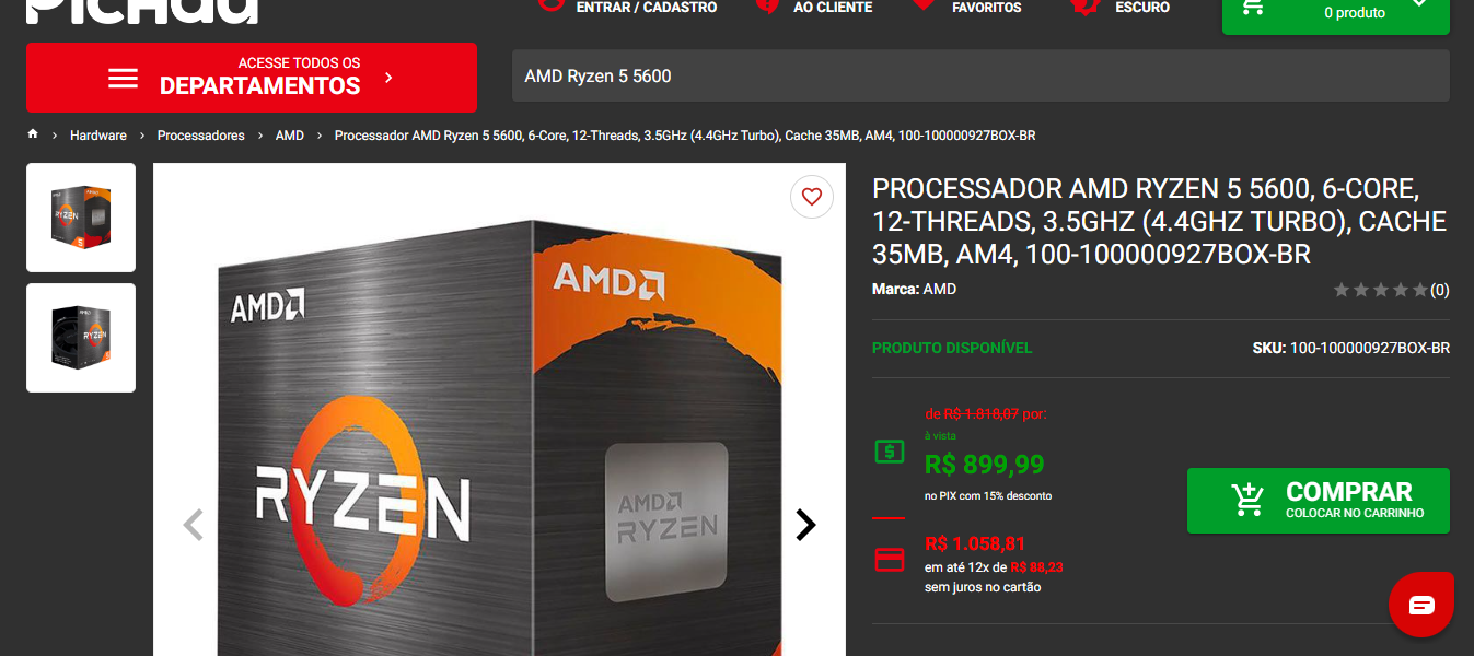 PC Gamer custo-benefício para jogar CS2: confira uma sugestão de configuração 2 Ryzen 5 5600