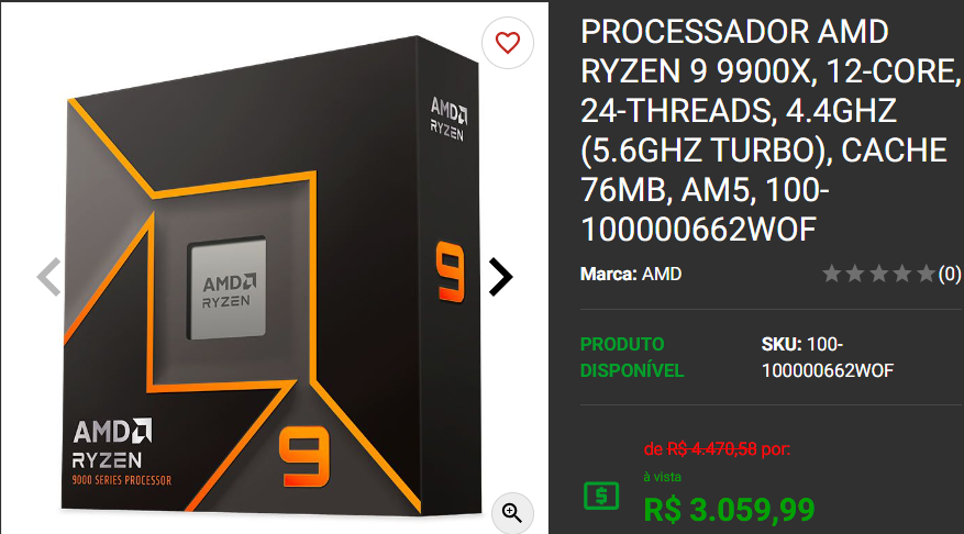 Processador AM5: 3 opções de diferentes categorias em promoção na Pichau 4 Processador AM5: 3 opções de diferentes categorias em promoção na Pichau Captura de tela 2024 11 18 153502.png