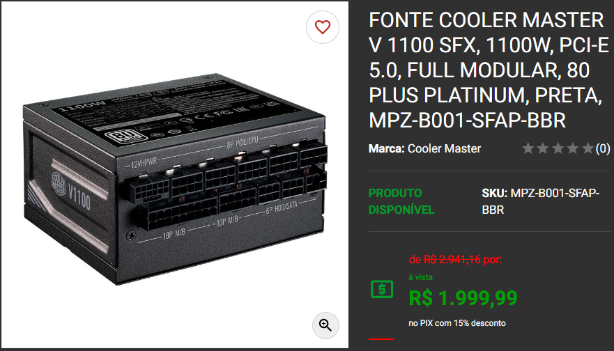 Fonte Gamer: 3 opções Platinum em promoção na Pichau 3 Fonte Gamer: 3 opções Platinum em promoção na Pichau Captura de tela 2024 11 18 161639.png