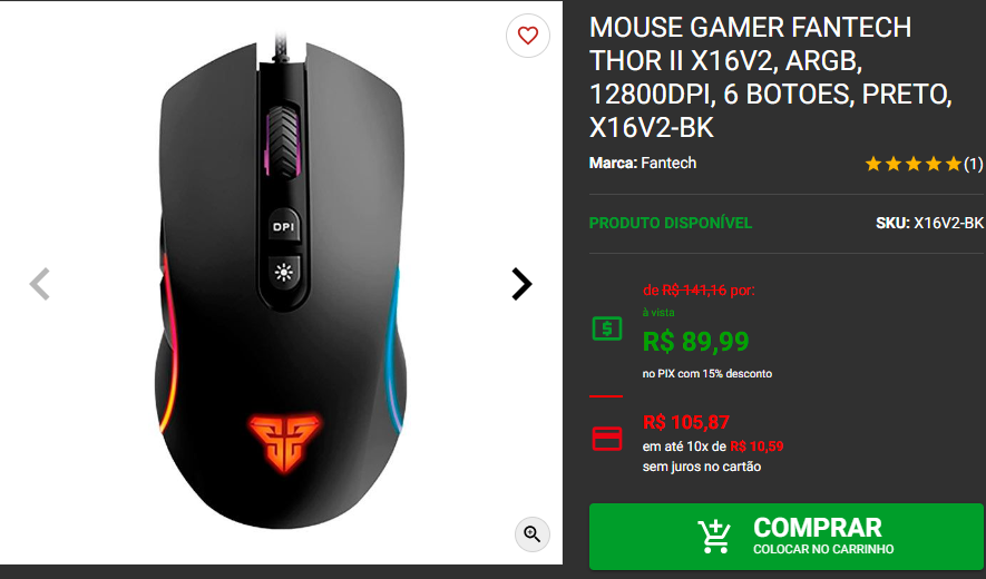Mouse Gamer: 3 opções por menos de $100 na Pichau 4 Mouse Gamer: 3 opções por menos de $100 na Pichau Captura de tela 2024 11 19 170048.png