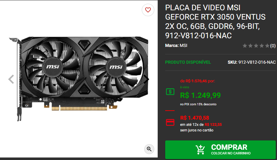 Placa de vídeo em promoção: 3 opções de entrada na Pichau 4 Placa de vídeo em promoção: 3 opções de entrada na Pichau Captura de tela 2024 11 21 200240.png